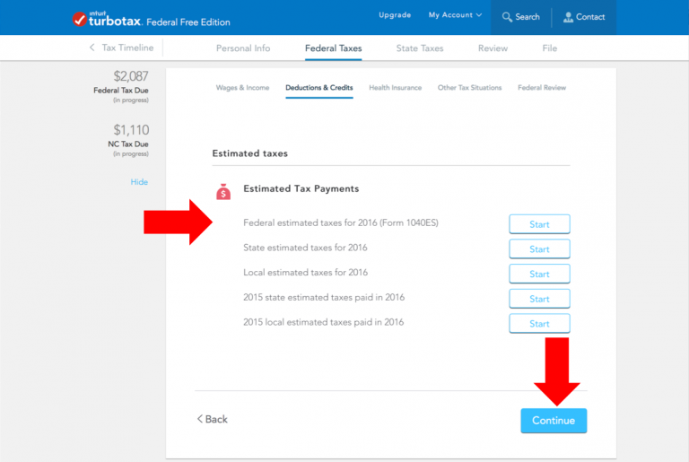 How to Enter Estimated Tax Payments into TurboTax Personal Finance