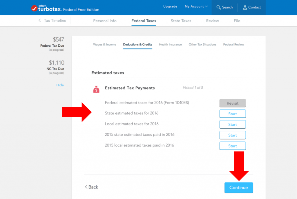 How to Enter Estimated Tax Payments into TurboTax Personal Finance