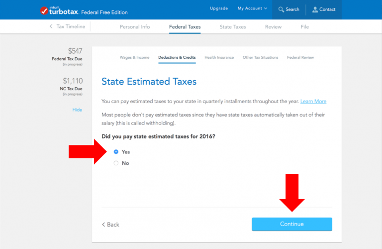 turbotax advance payments received must be entered