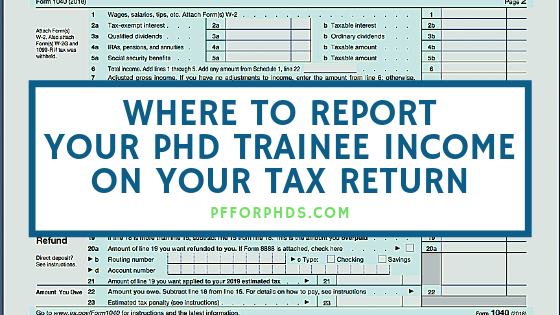 PhD where tax return