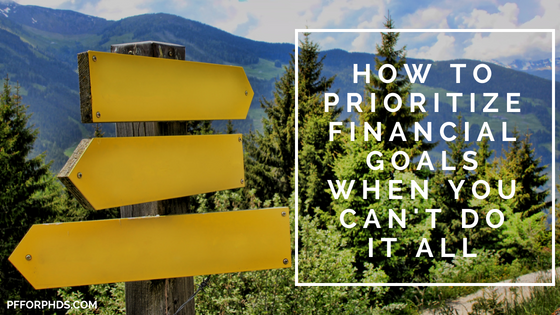 prioritize financial goals