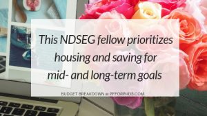 NDSEG fellow budget goals